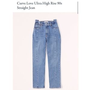 Abercrombie Curve Love Ultra High Rise Straight Jean Size 27